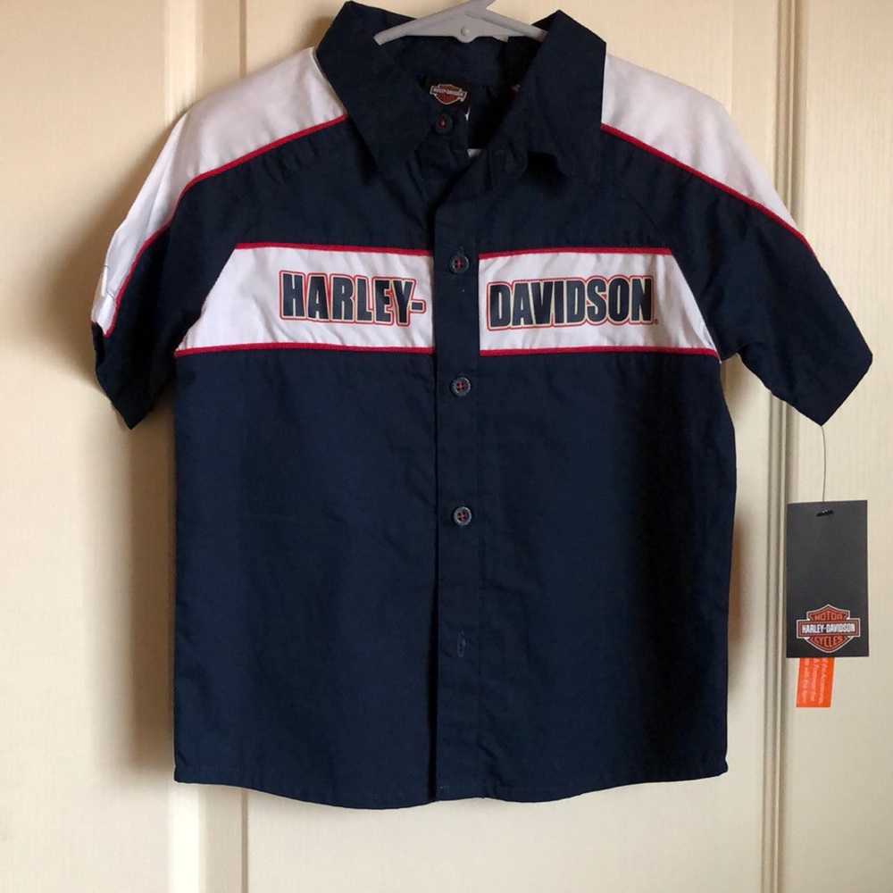 Harley Davidson Poplin Shop Shirt 4T